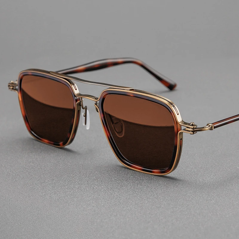 

Модные квадратные поляризационные солнцезащитные очки высшего качества для мужчин и женщин, титановые солнцезащитные очки UV400, солнцезащитные очки с защитой от ультрафиолета