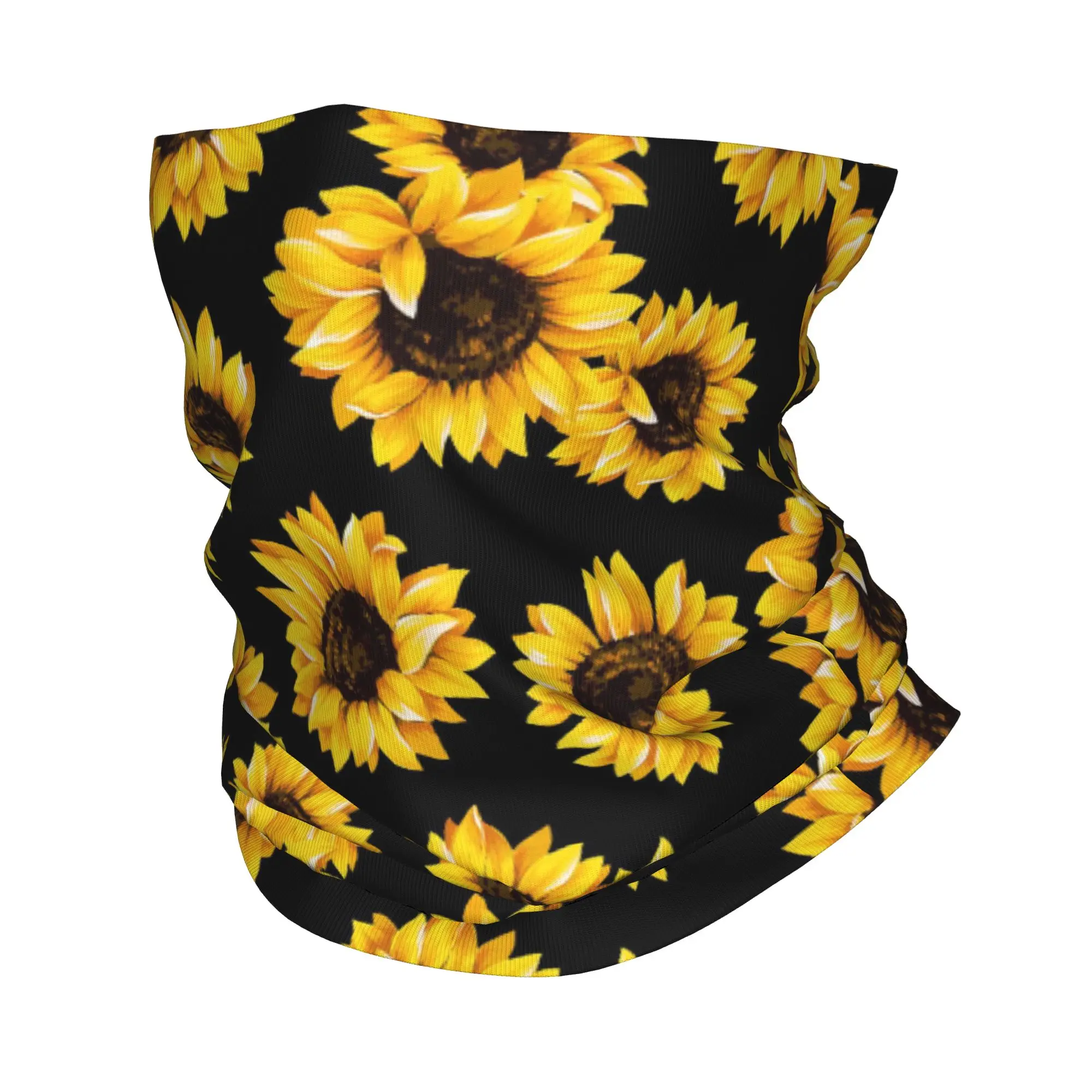 

Бандана-шарф с принтом подсолнухов, теплый велосипедный шарф для активного отдыха, для мужчин и женщин, взрослых, моющийся