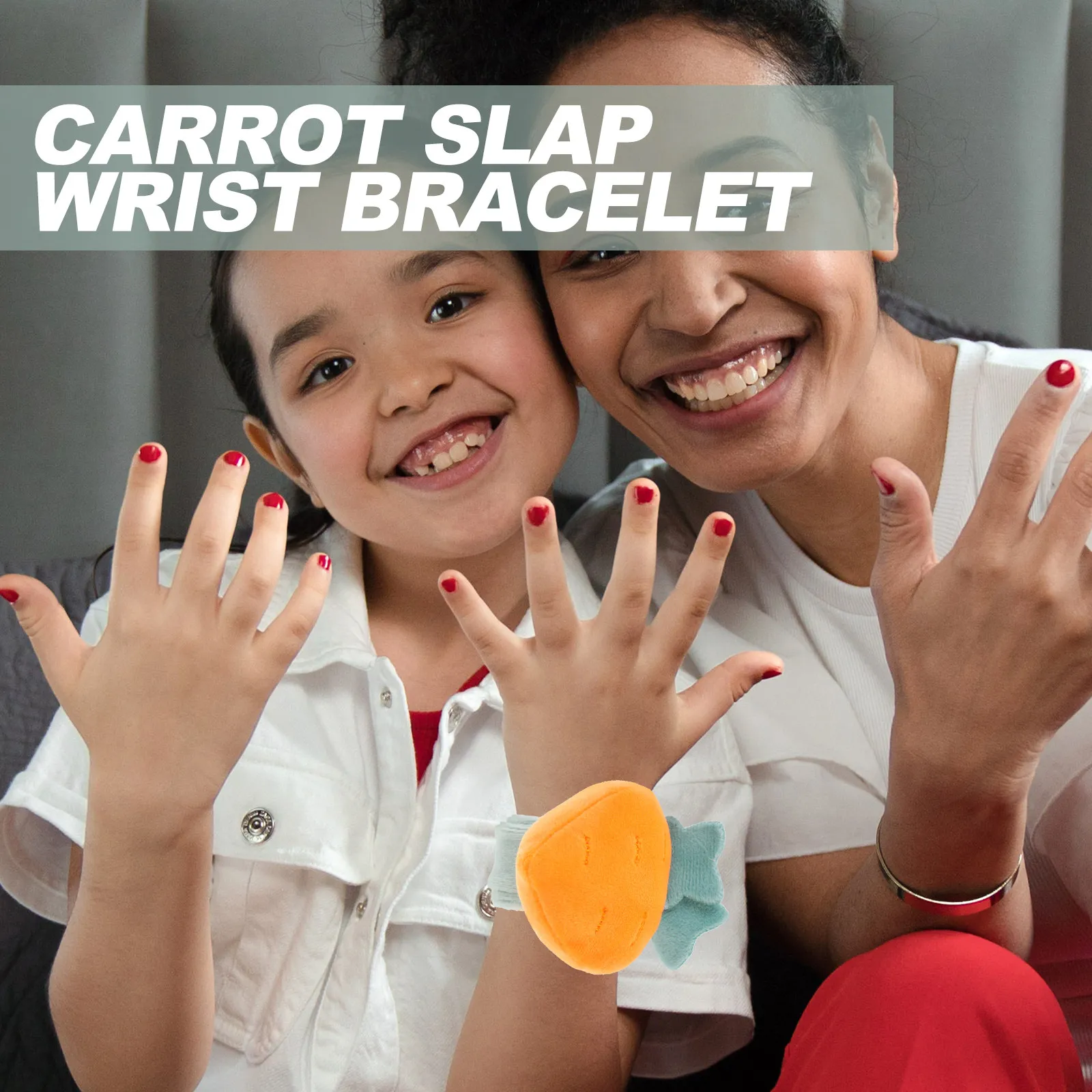 

Carrot Slap Wrist Bracelet Cute Cartoon Design Soft Cotton Material Improves Hand Coordination Party Favor Festival Decor Gift