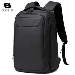 FENRUIEN New Men Backpack 3.0 USB Port Charge Large Capacity Multifunction Schoolbag Business Waterproof Backpack