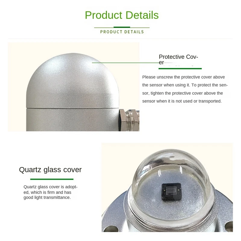 Solar Radiation Sensor Total Solar Radiation Sensor Transmitter Reflection Radiometer Detector Outdoor 0-10V Output