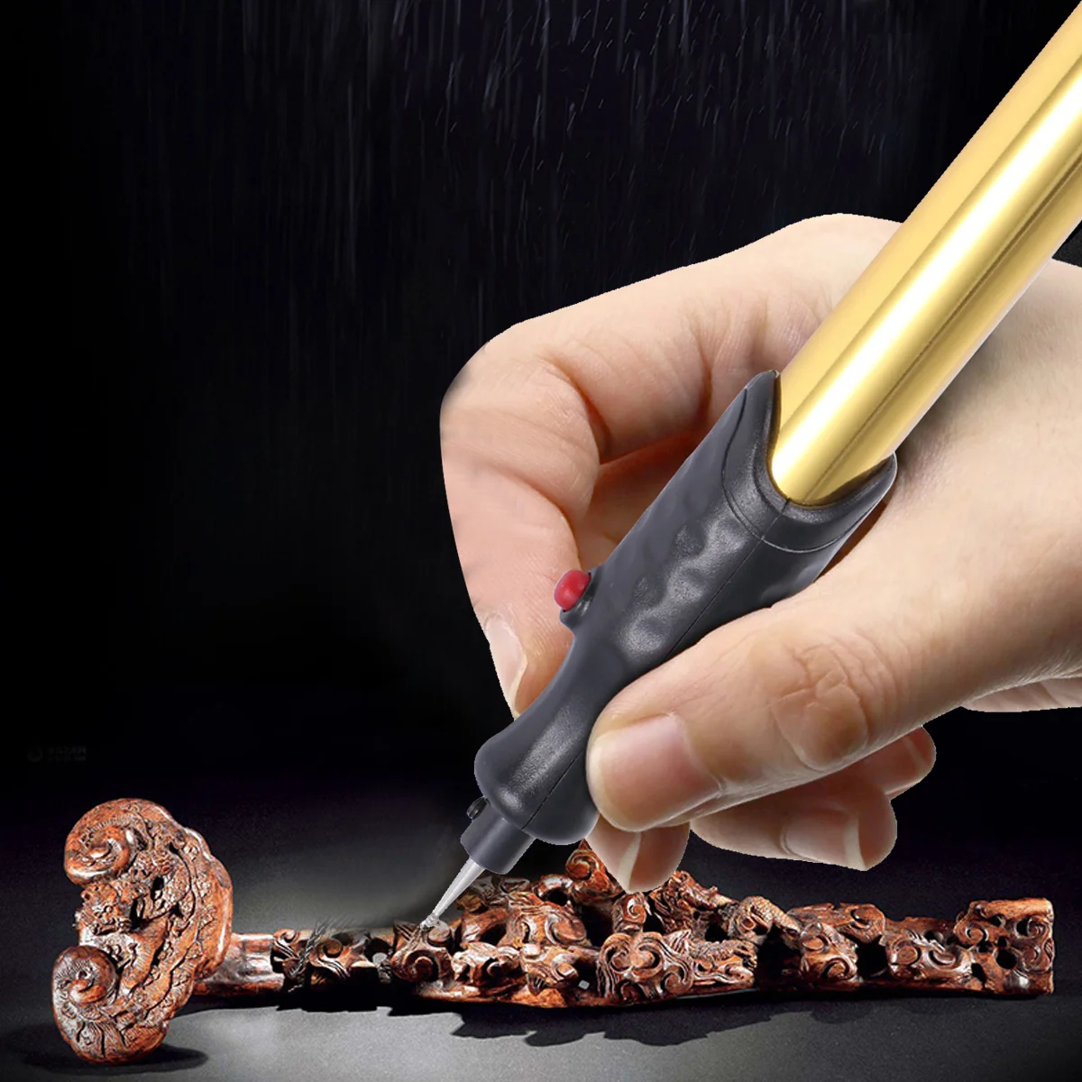 

1pc Mini Engraving Pen Electric Precision Carving Tool For Diy Metal Wood Glass Etching Portable Micro Grinding Machine