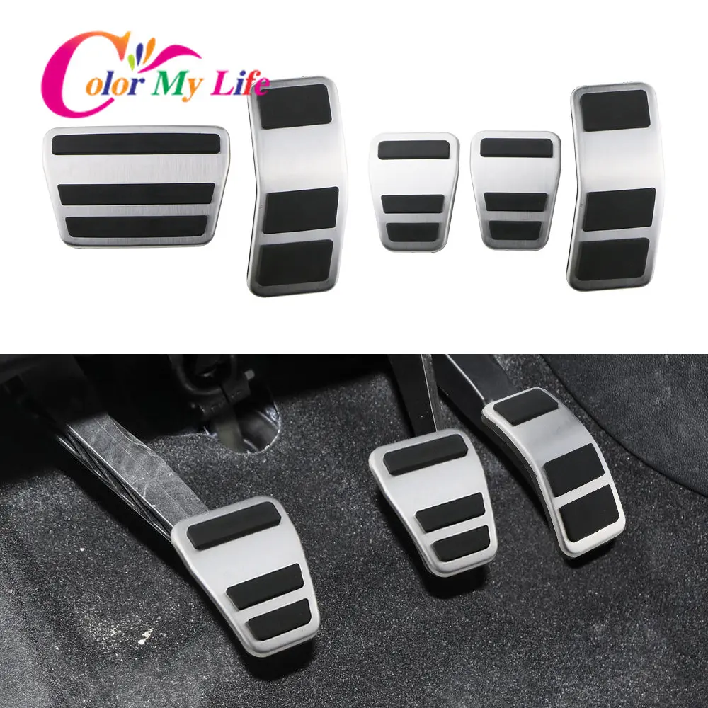 Stainless Steel Car Pedals for Ford Fiesta MK7 2007-2012 AT/MT Gas Brake Pedal Protection Cover Parts