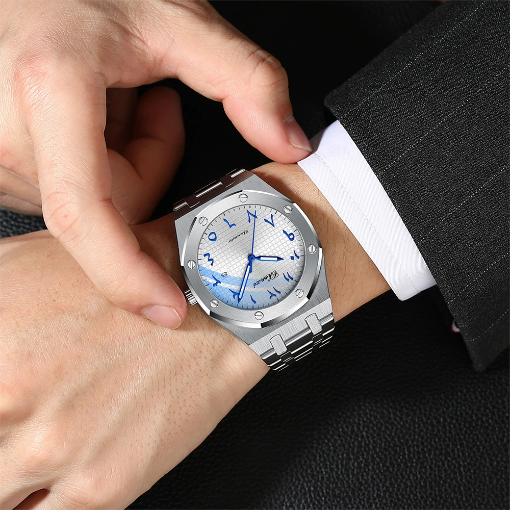 CHENXI Business Silver Steel Band Uomo Donna Coppia Orologio Moda Semplice Impermeabile Calendario Luminoso Orologi per Coppie al Quarzo