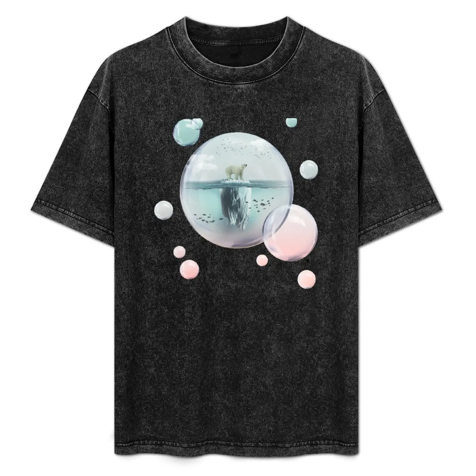 

Polar Bear Bubble T-Shirt Everyday Wear Basic Short Sleeve Top