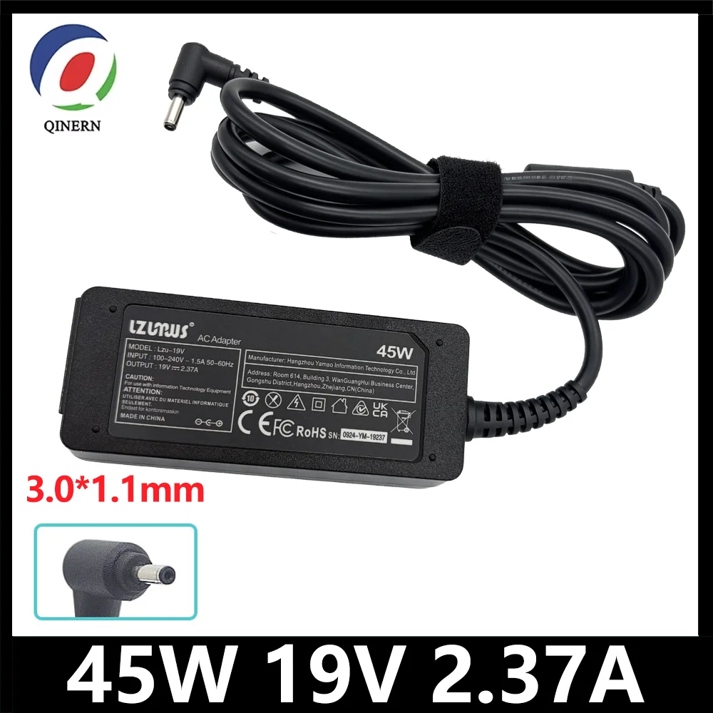 19V 2.37A 45W 3.0*1.1MM Laptop Adapter Charger For Acer Aspire S7 391 V3-371 Switch12 PA-1450-26 A13-045N2A 547H Chromebook 11