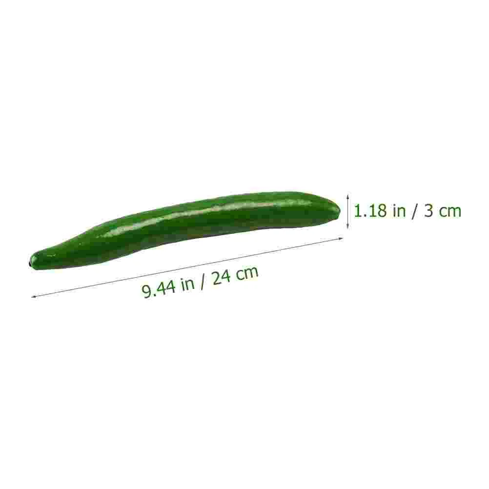 6 Pcs Simulation Cucumber Model Models Vegetable Photo Prop Toy Realistics Cucumbers Props