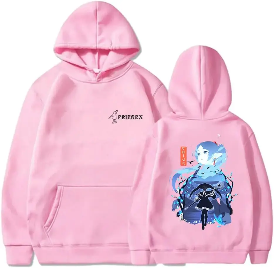 Sudaderas con capucha con logotipo de Frieren Merch, sudaderas con capucha de estilo Harajuku, ropa de calle informal divertida de moda Unisex