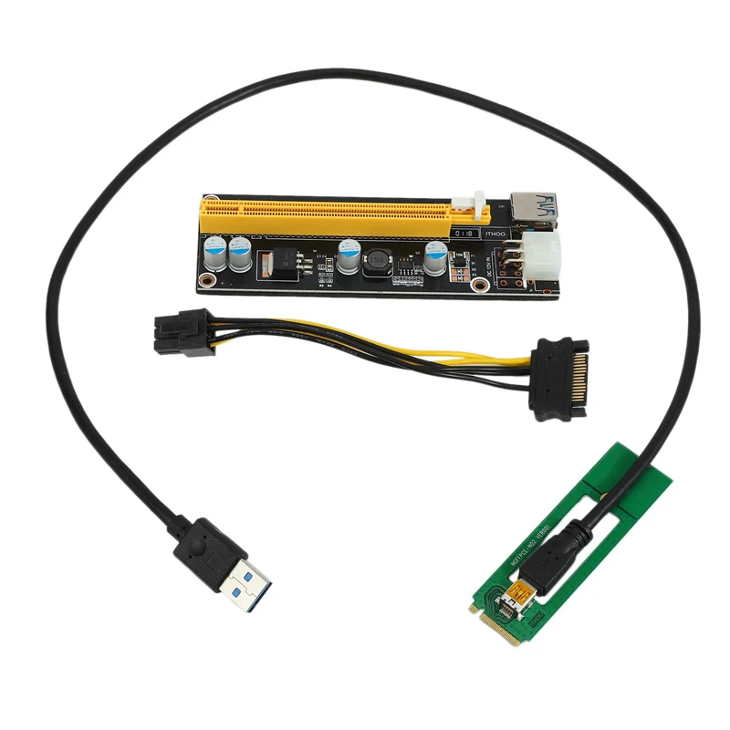 Carte adaptateur TTKK M.2 Key M vers PCI-E 1X 4X vers NGFF 4X Signal M.2 Nvme & NGFF M.2 Key vers USB 3.0 PCI-E Riser Card