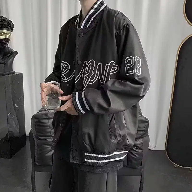 

Бейсбольная майка American Sle для мужчин и женщин, повседневная свободная одежда больших размеров, весна-осень, модная уличная одежда, длинное волокно из полиэстера...