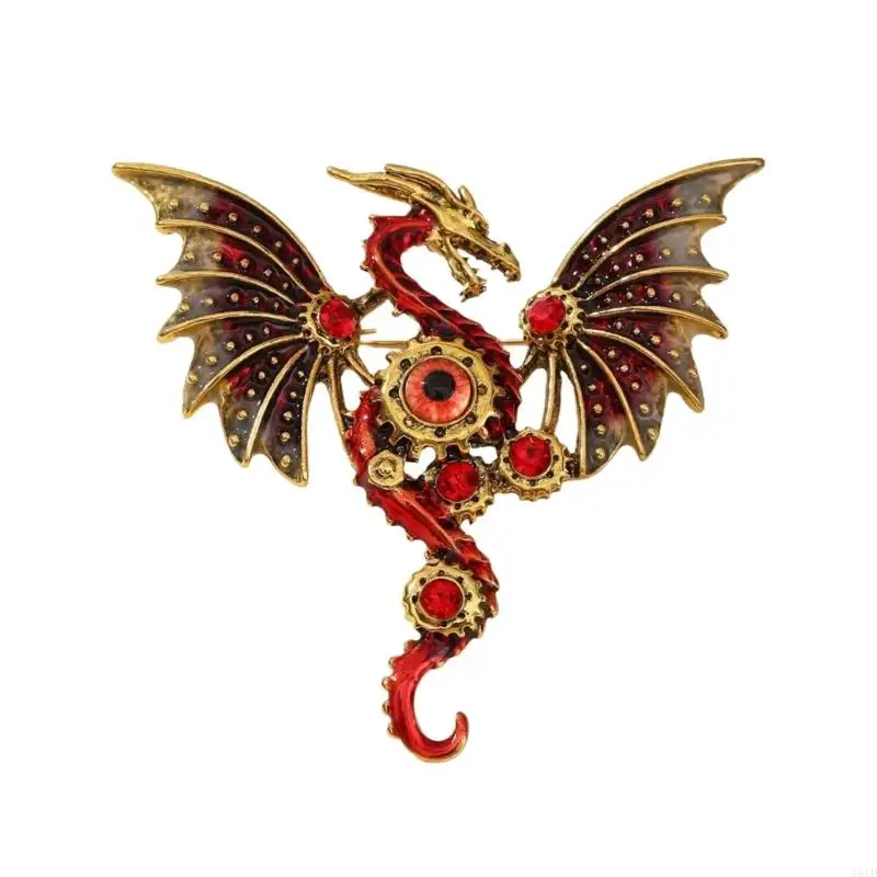 Dragon Art Brooch Sturdy Alloy Craftsmanship for Daily Use or Celebratory Styles Enhancements