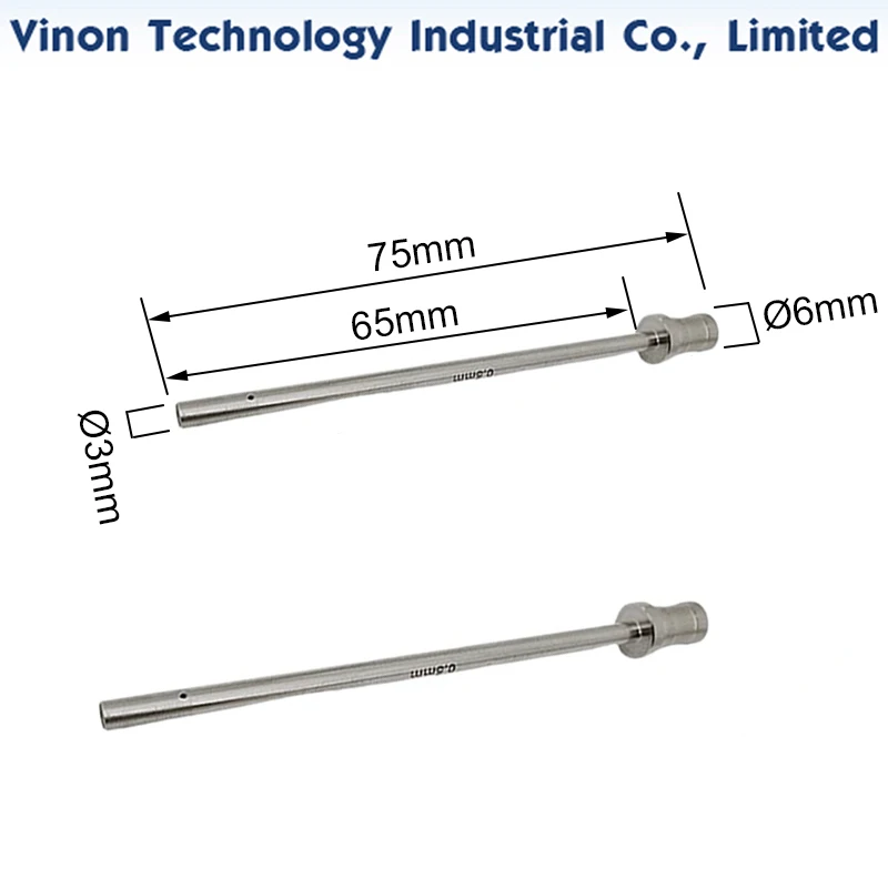 

d=0.3-1.2mm 75mm Prolong Ceramic Pipe Guide Z140A Ø6xØ3xL75mm, Ceramic Electrode Guide EDM Drilling Machine Astec,Castec,Chmer