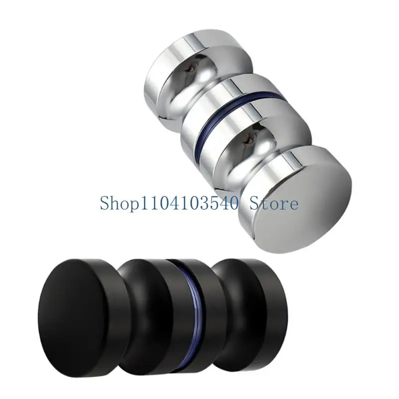 02DC 2pcs Modern Glass Door Handles Ergonomic Designs Accessoru for Bathroom or Shower Room with Multiple Surfaces Use