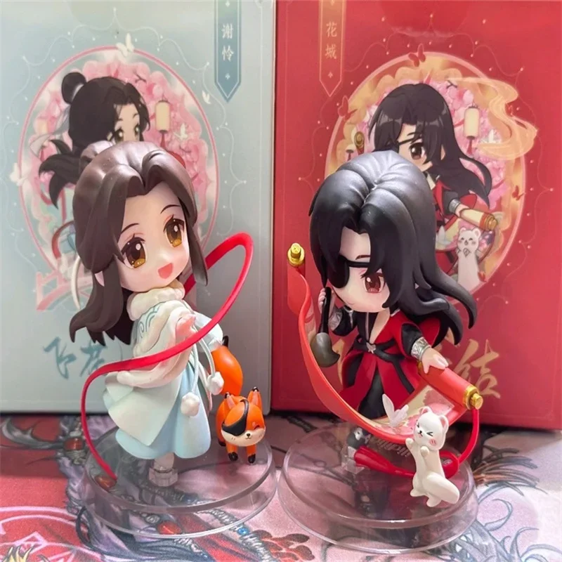 

Genuine Xie Lian Hua Cheng Figure Heaven Official'S Blessing Flying Flower Thousand Knots Q Version Model Desk Decor Toys Gifts