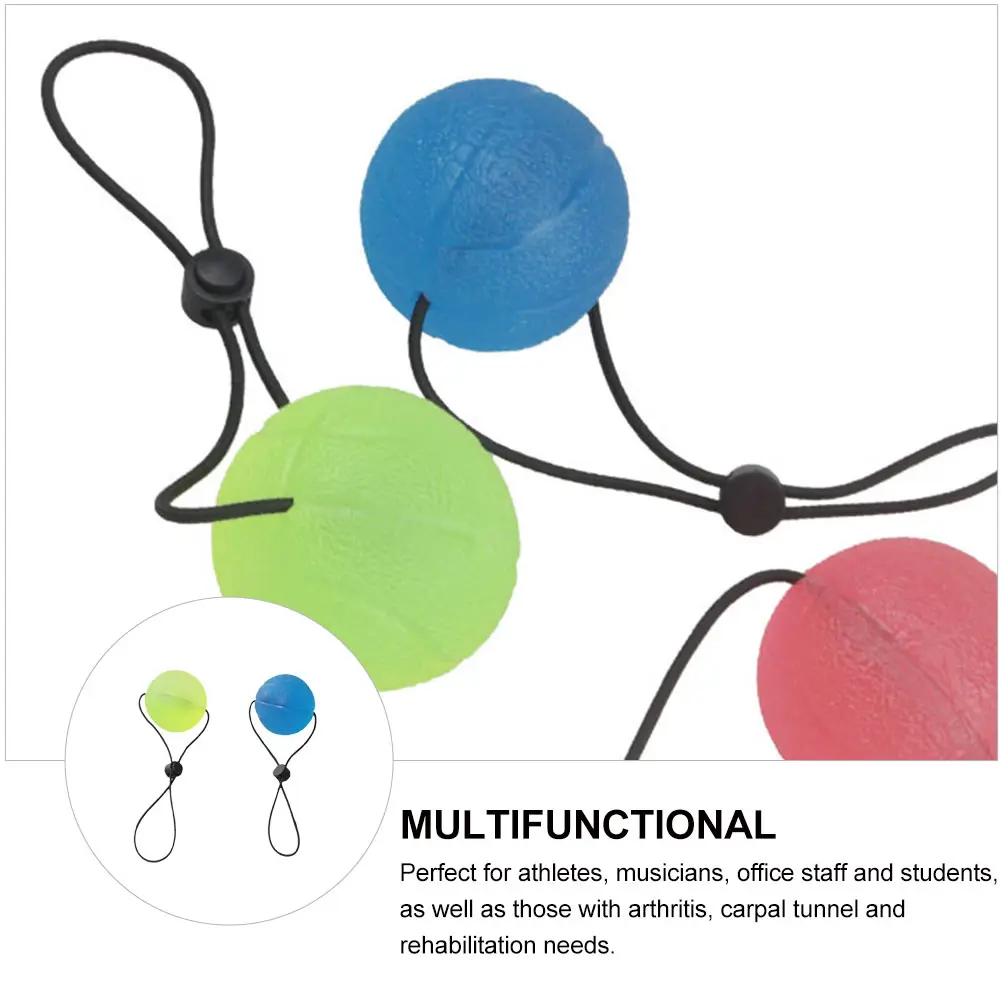

2Pcs Hand Therapy Balls Finger Exercise Grip Strengthen Silica Gel Decompress Massage Arthritis Pain Office