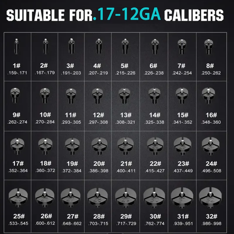 レーザーボアサイター用プラスチックアダプター .17 ～ 12GA