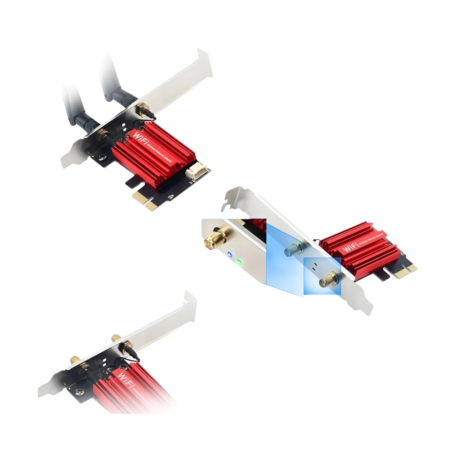 Fengvi-wifi 5 pci-e adaptador sem fio, placa de rede ac1200, banda dupla, 2.4g/5ghz, 802.11ac, bluetooth 4.0, desktop windows 7/8/10/11