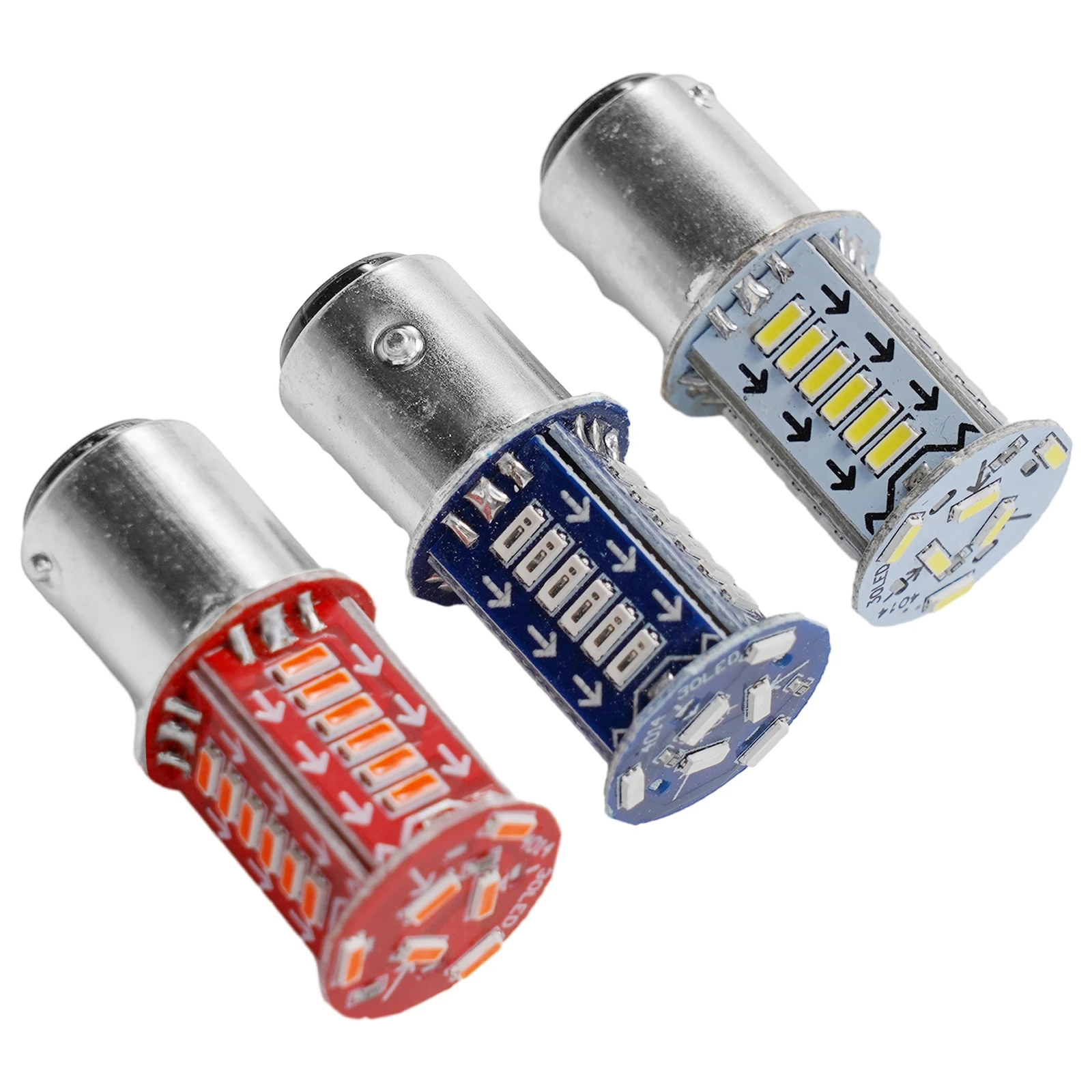 Motorcycles Brake Lights LED Bulb Flasher Flashing Turn Indicator Brake Lights Red/White/Blue Tail Lights Lamp Bulb 12V