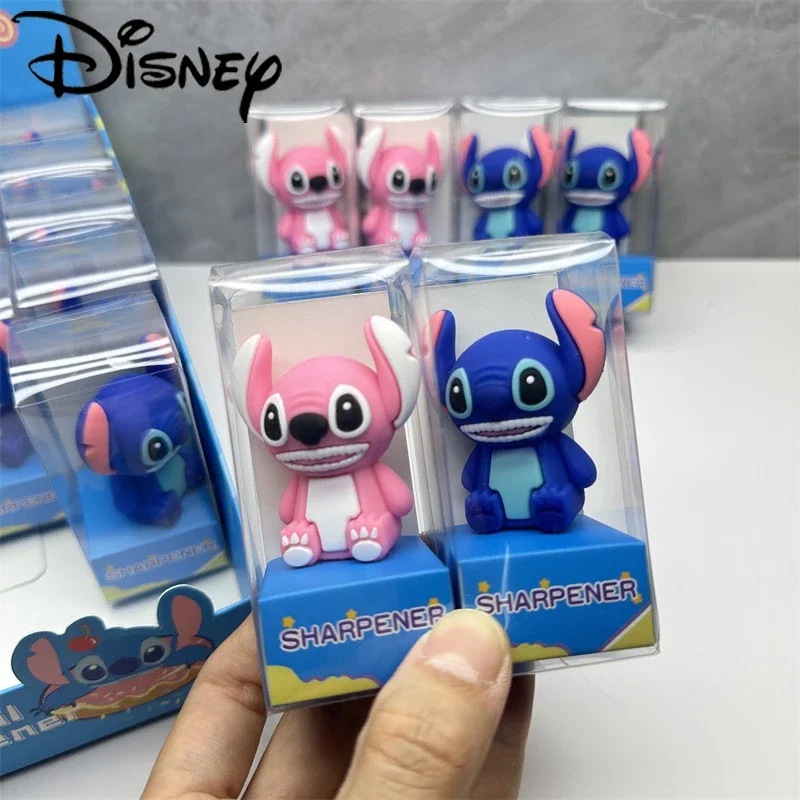 2024 Disney Stitch Pencil Sharpener Cartoon Kawaii Pen Knife Student Pen Planer Rotary Tools Decoration Children's Holiday Gifts