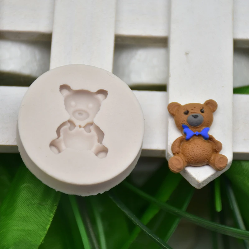 1PC Bear Silicone Mold Mini Fondant Mold Cake Decorating Tools Chocolate Gumpaste Mold Chocolate Soap Mold