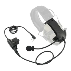 2023 New Tactical Headset Electronic Shooting Earmuff Adapter External Microphone Kit for Walkerrazor Electronic Earmuffs