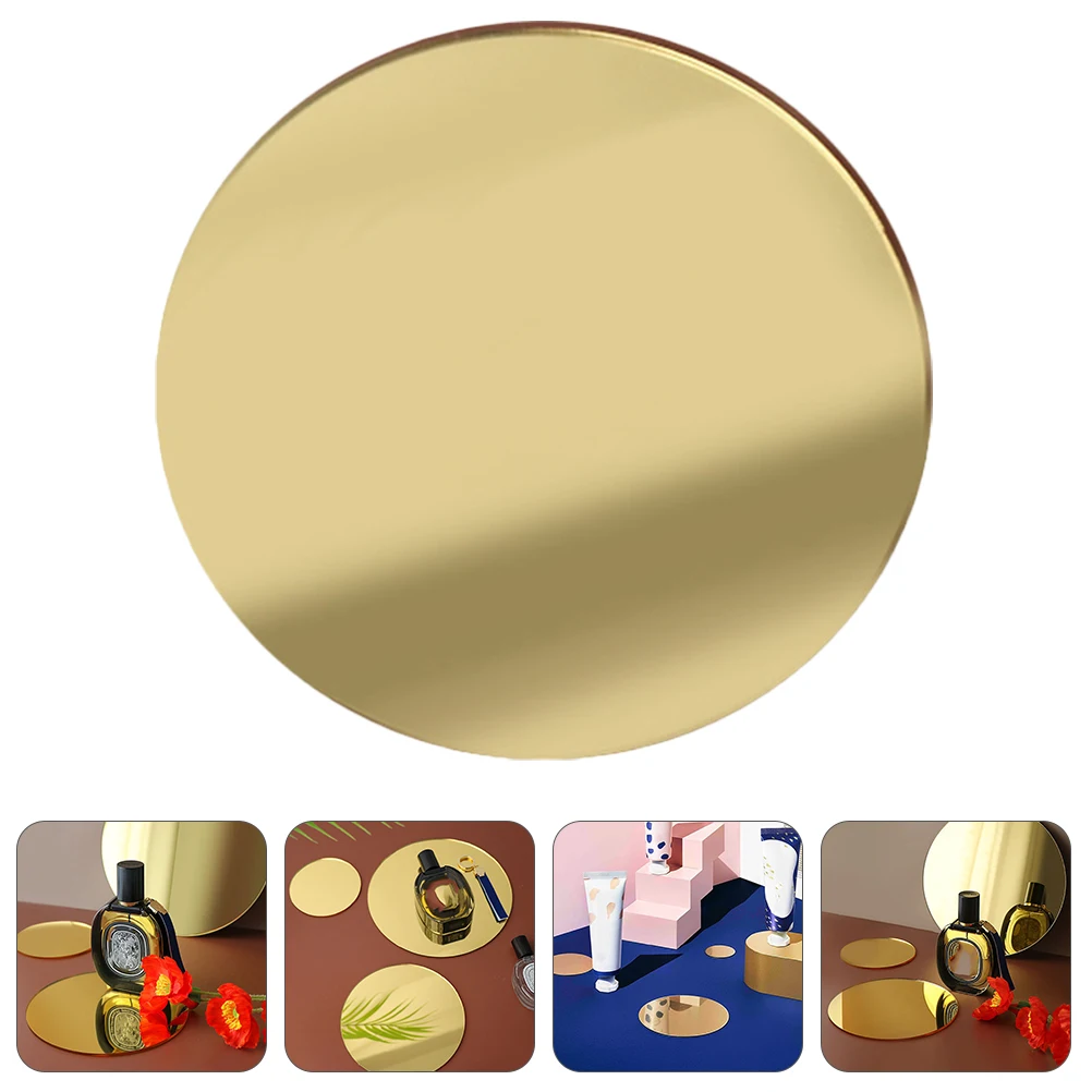 

Acrylic Mirror Reflection Board Photo Props Golden Shooting Background Ornaments Studio Supply Portable Desktop Handheld Mirror