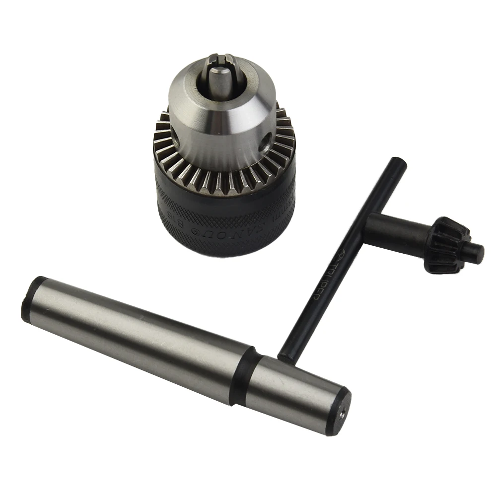 

Reliable Drill Chuck Tool Fits MT2 For Morse Taper Capacity from 5/64 to 1/2 Includes For Lathe Key for Convenience