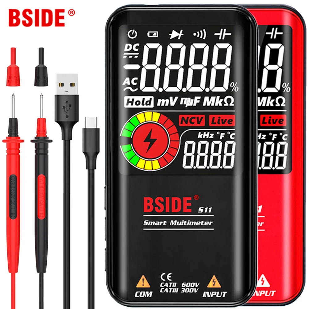 BSIDE Digital Multimeter 9999 T-RMS 3.5