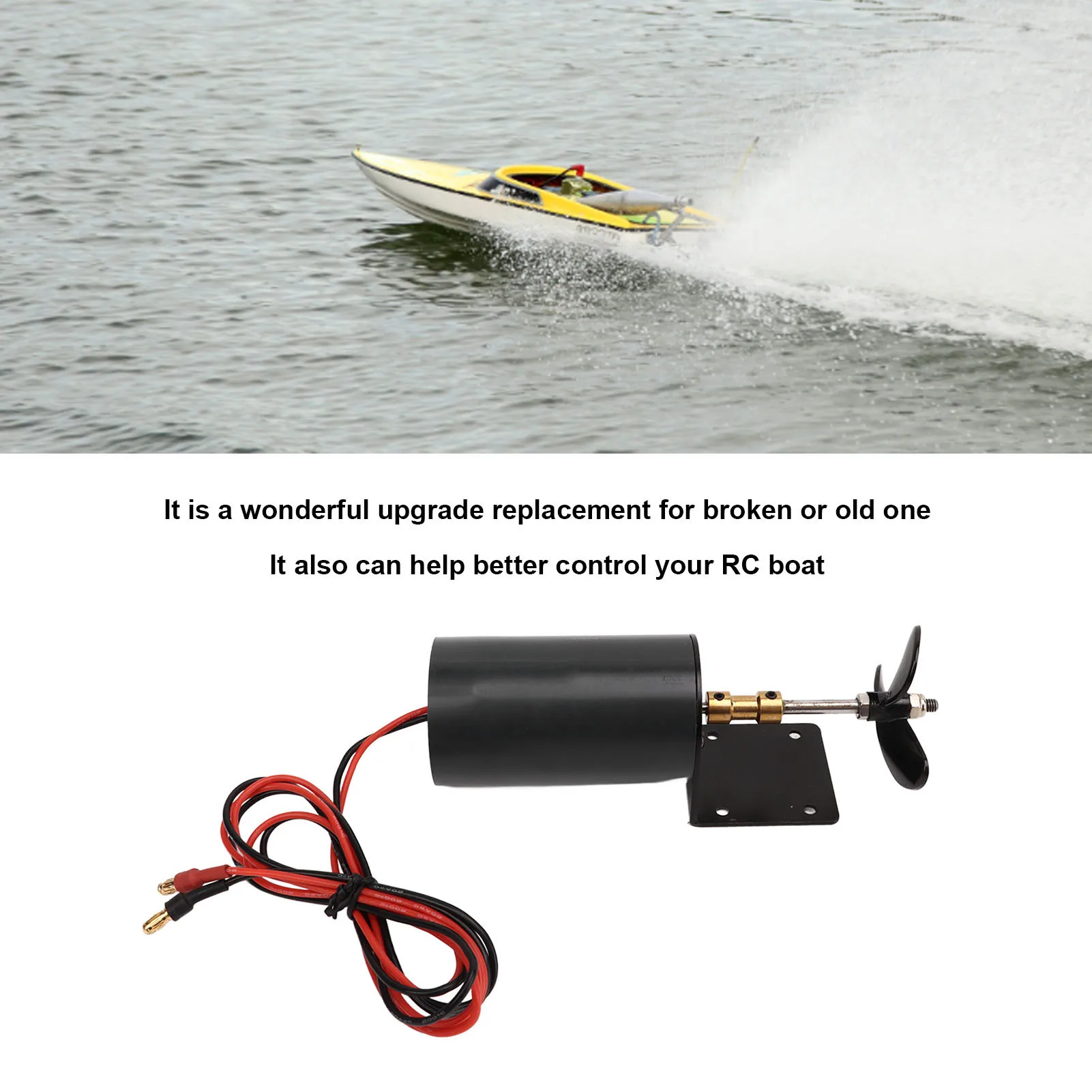 Propulsor submarino teledirigido, Motor cepillado para modelo de barco a Control remoto, 545 50T