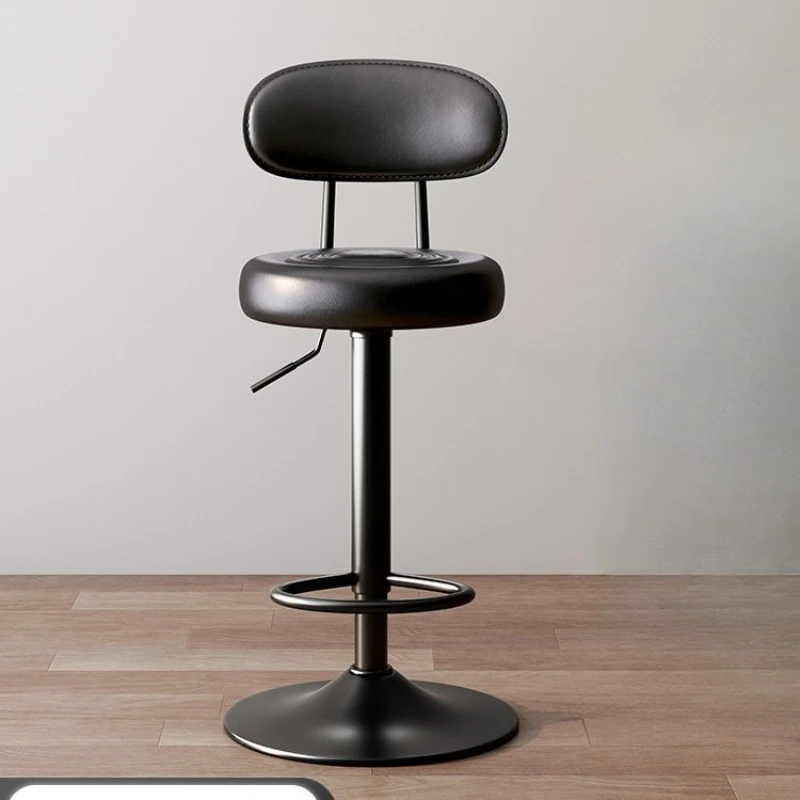 Sillas de Bar de diseño moderno de mediados de siglo, respaldo giratorio, sillas de Bar de moda, muebles elegantes de alto lujo para el hogar, Banqueta