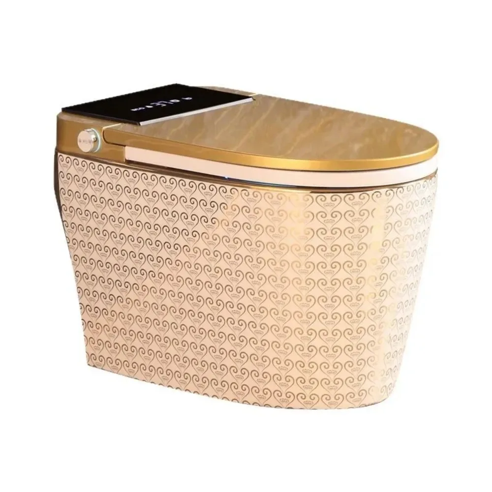 European new gold automatic toilet small household hotel light luxury smart