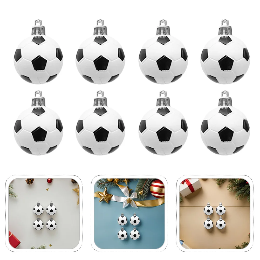 

24Pcs Christmas Ornament Hanging Soccer Ball Decor Compact Size Sturdy String Ideal Gift for Sports Enthusiasts