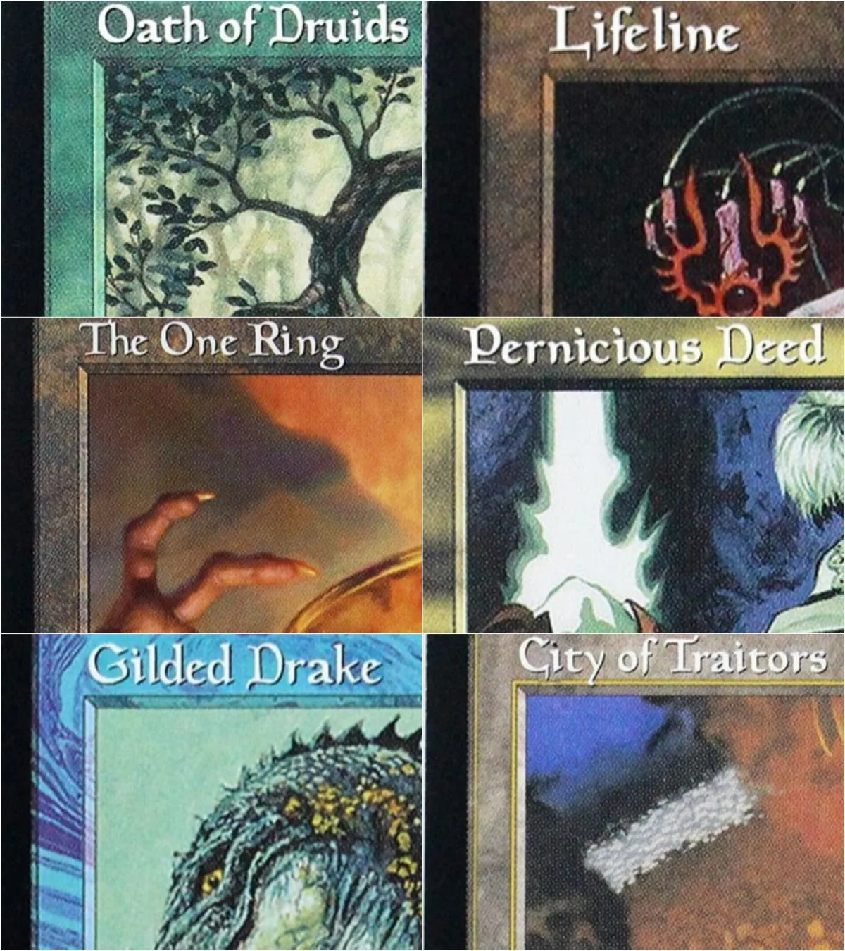 

Regular "City of Traitors/Oath of Druids/Gamble" TCG Magical Proxy Cards High Quality Proxy Gathering Board Game Trading Cards