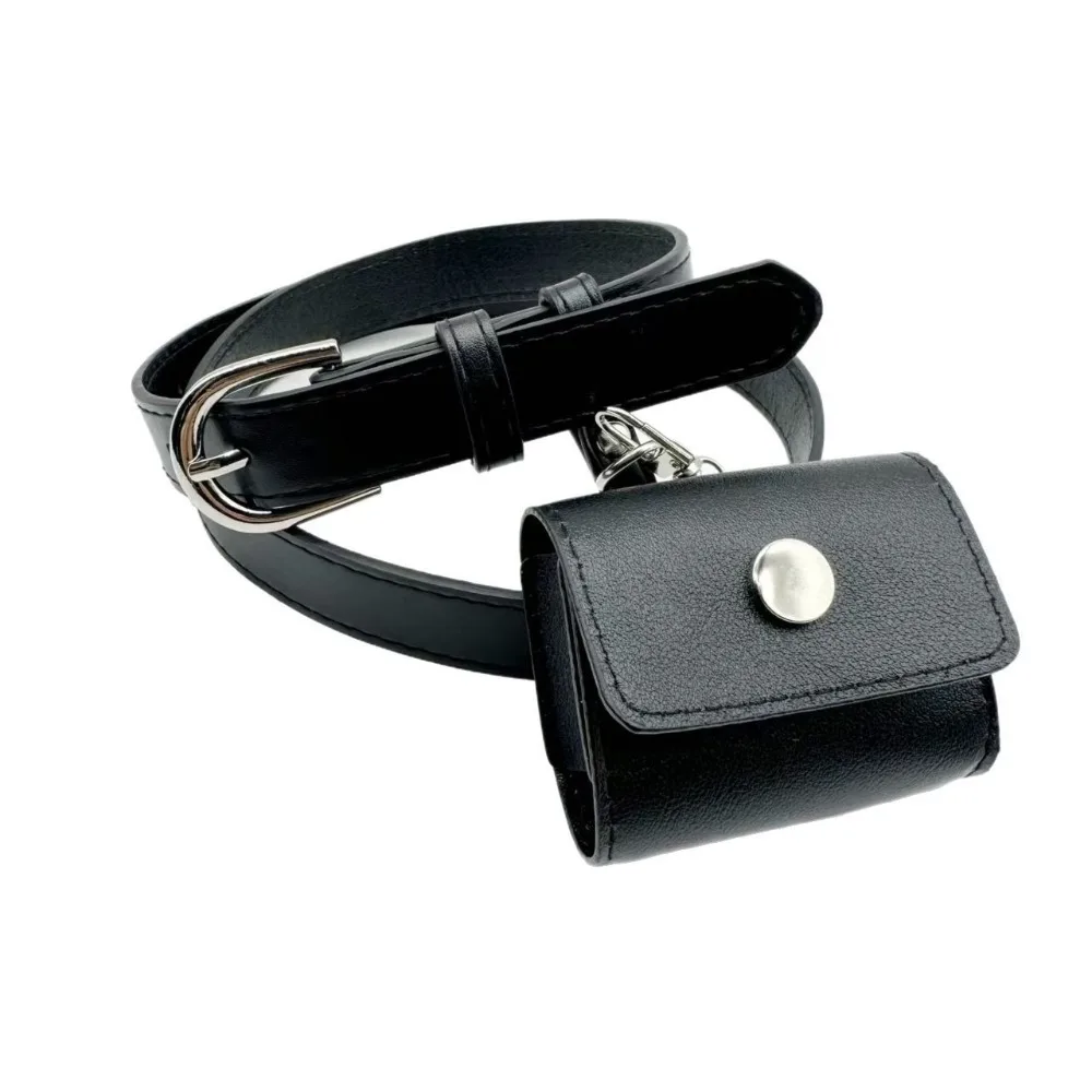 

All-match 2 in 1 Belt With Bag PU Leather Metal Buckle Coin Purse Waistband Fanny Pack Waist Bag Girl