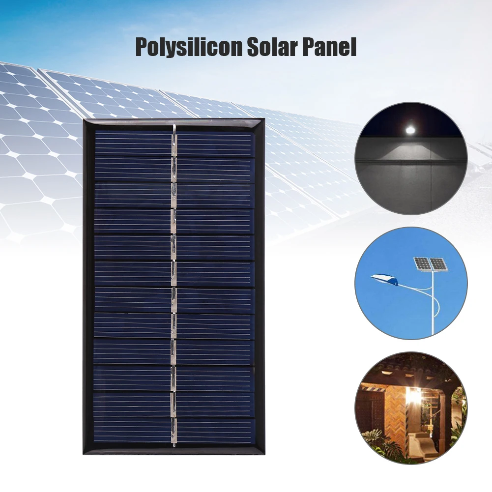 1W 6V Solar Panel DIY Solar System for Phone Power Bank Battery Cell Chargers Charging Device for Household Light