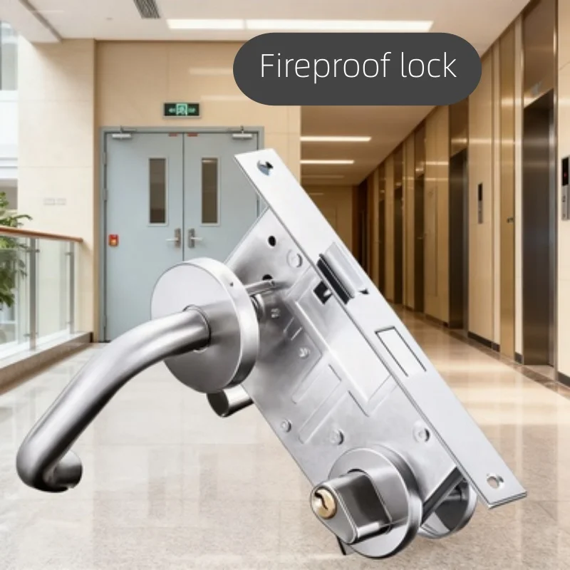 

Огнестойкий дверной замок, универсальный замок из нержавеющей стали, полный набор канала пожарной безопасности, дверной сердечник, замок для раздвижной двери