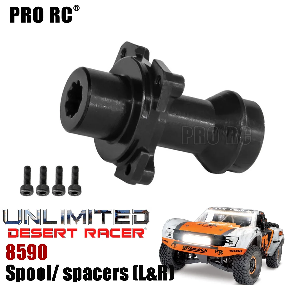 HD Steel 8590 Spool Spacers Set Left & Right For Traxxas 1/7 UDR Unlimited Desert Racer Rc Car Upgrade Parts