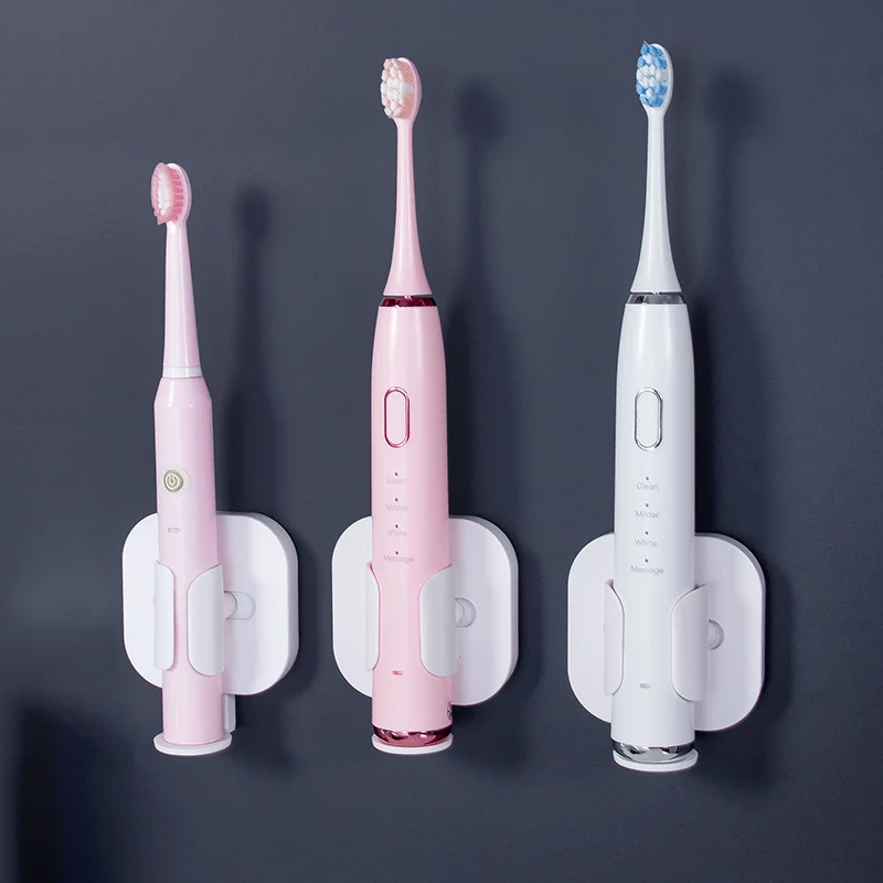 Suporte para escova de dentes com design minimalista, sem necessidade de perfuração e montagem na parede, suporte para escova de dentes elétrica para banheiro.