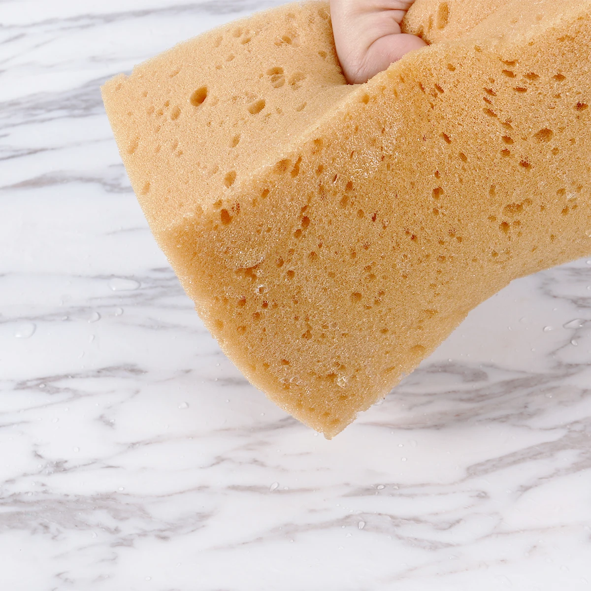 

Yellow Car Washing Cleaning 17*11*9Cm Strong Water Absorption Scratch-Free Household Use Quick Dry Car Wash Sponge For Vehicle