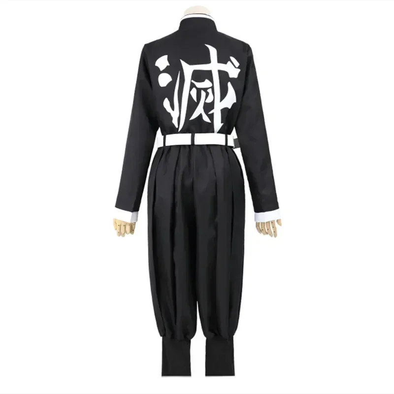 Anime Demon Slayers Kimetsu no Yaiba Cosplay Costume Top Jacket Pants Black Team Uniform Unisex Halloween Clothes