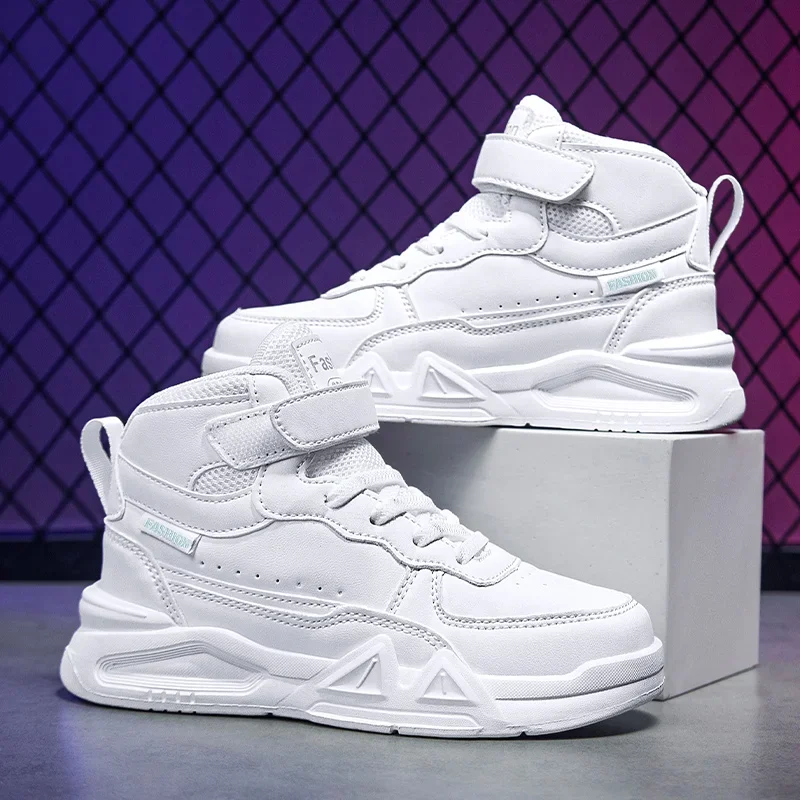 

Новые спортивные кроссовки для девочек и мальчиков 2026 года, детские белые школьные кеды средней высоты для скейтбординга, повседневная обувь L