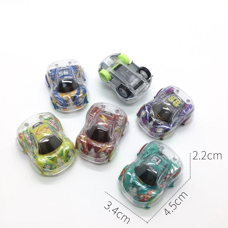 

5pcs/lot Cute Cartoon Plastic Transparent Pull Back Cars Toy Racing For Child Mini Car Model Funny Kids Toys For Boys Girls