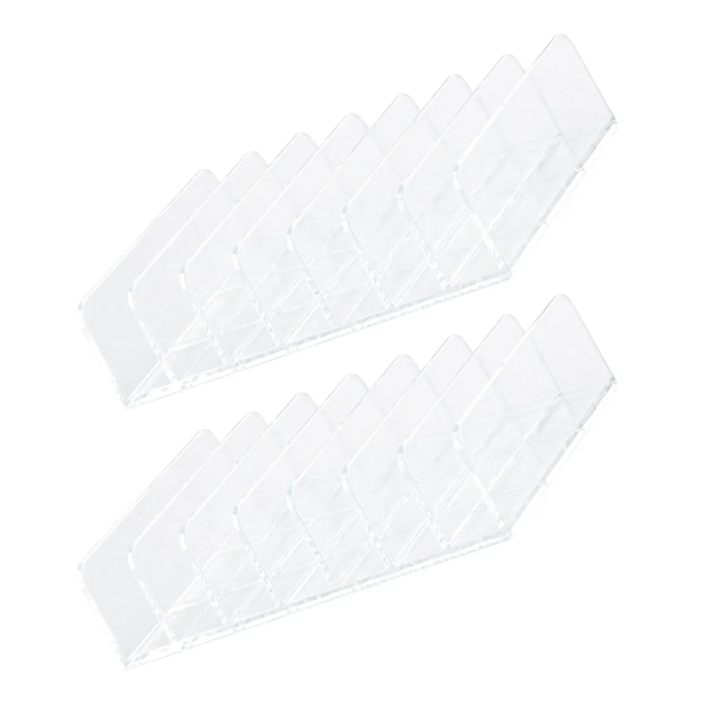 

2Pcs Makeup Storage Box Eyeshadow Holder Organizer Countertop Organizer with Multi-Grid Design for Powder and Palettes