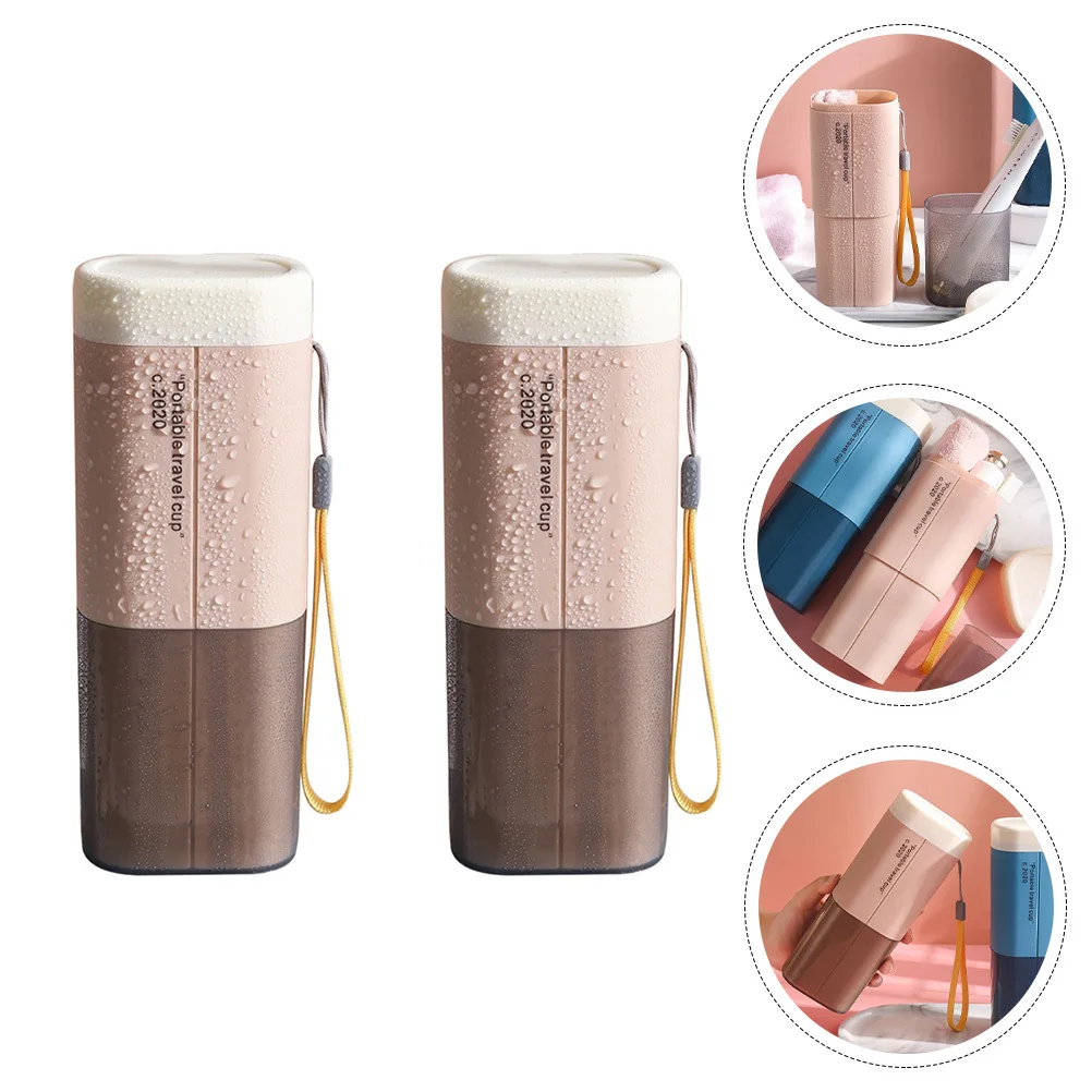 2 قطعة حالات فرشاة الأسنان المحمولة التصميم العملي سهلة مفتوحة إغلاق تخزين آمن السفر رحلة عمل الملحقات #4