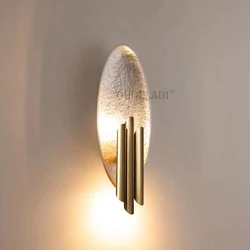 Metal tube Resin plate wall lamps Nordic Home living room background TV wall sconce Gold Silver decor bedroom Light fixtures