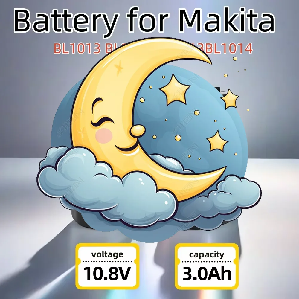 

10.8V 3000mAh Real capacity Li-ion Battery For Makita BL1013 BL1014 BL 1013 BL 1014 LCT203W 194550-6 194551-4 195332-9 DF030D