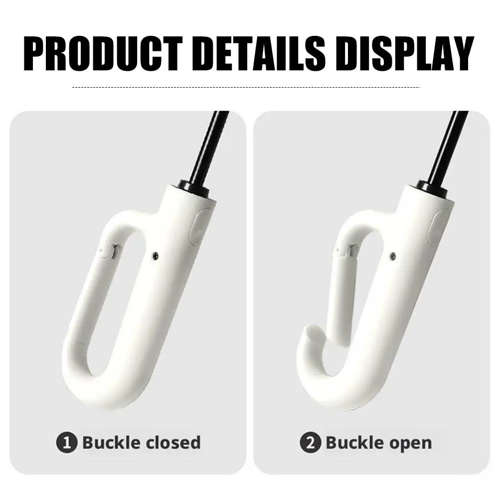 مظلة بإبزيم 23 بوصة 10 عظام كبيرة مظلة أوتوماتيكية بالكامل مظلة قابلة للطي للحماية من الشمس لكل من المطر وأشعة الشمس #4