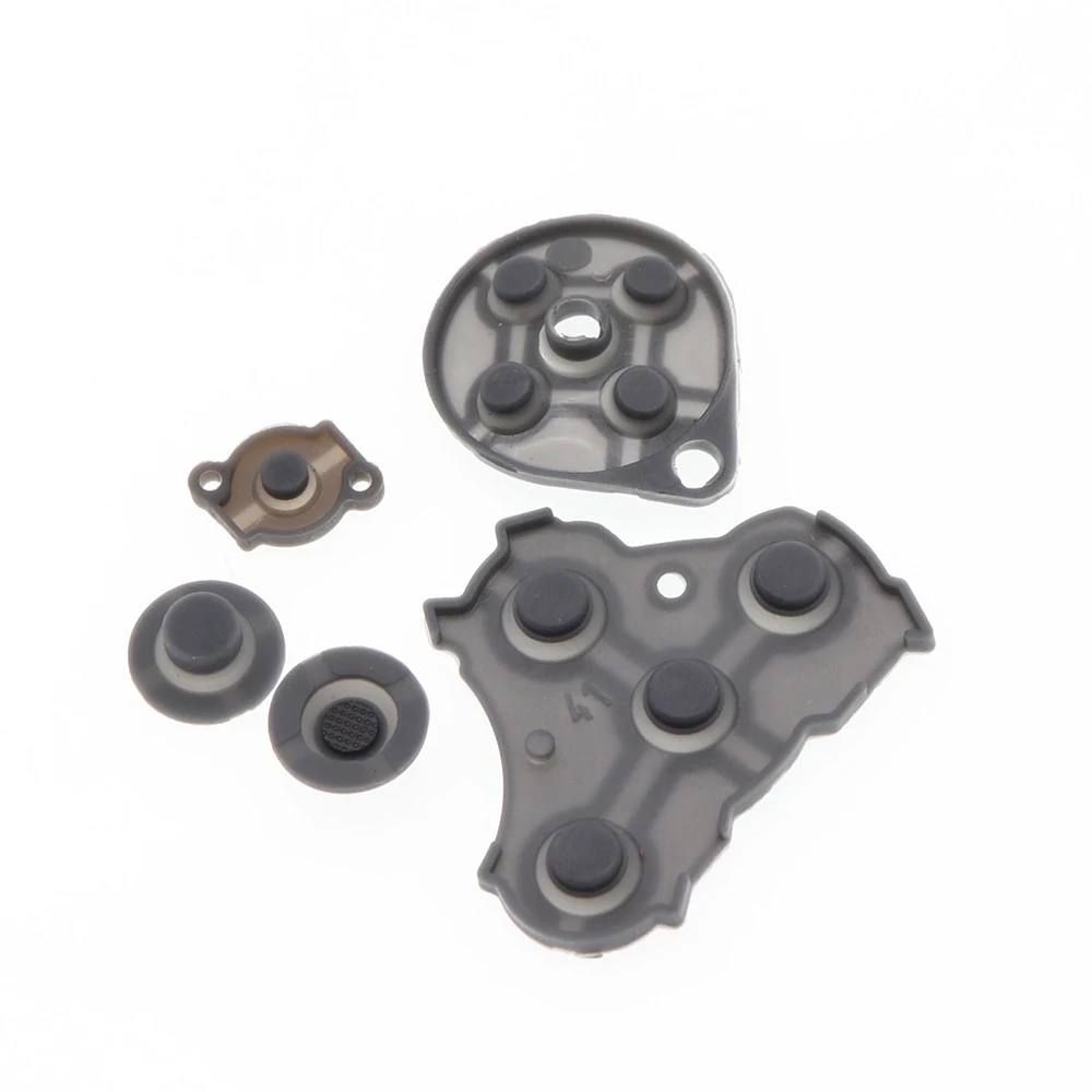 10 セット/ロットブラックグレー色コントローラ導電性ゴムパッド ngc 用ゲームキューブ部品