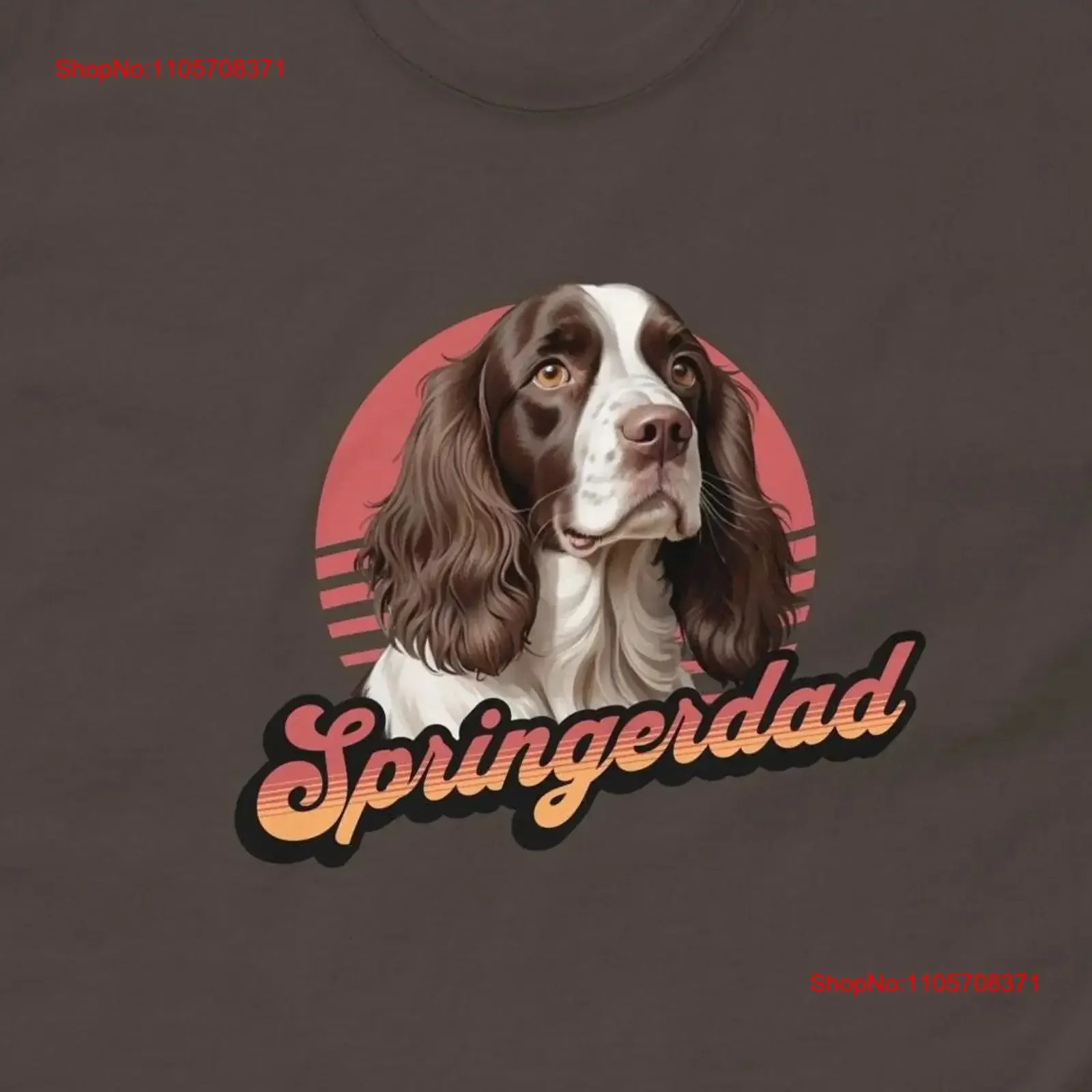 Springer Spaniel T Shirt Dog Mum tee Mom for lover owner Dad vintage Washed graphic Casual streetwear Stretched