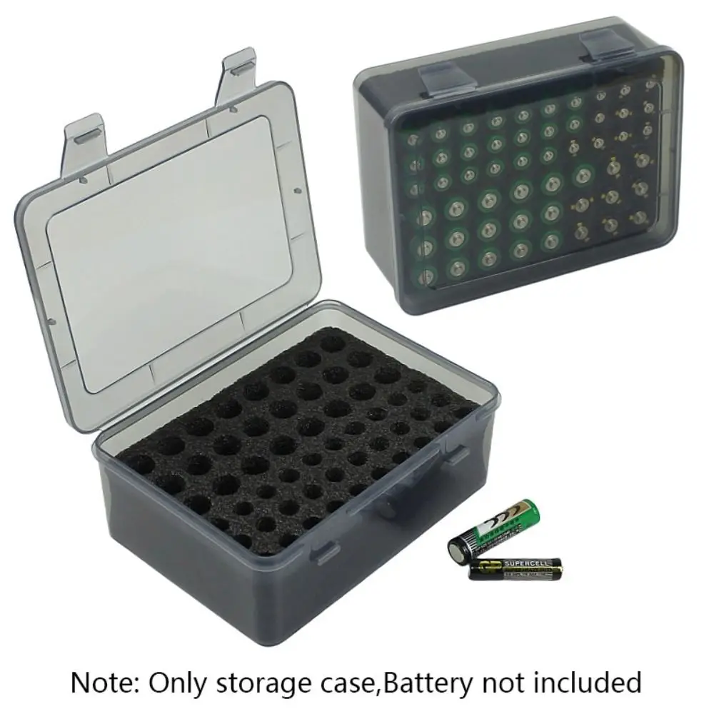 Moisture-proof Battery Storage Organizer Holder Shockproof Holds 54 AA AAA Batteries Battery Box Case Garage Container Portable